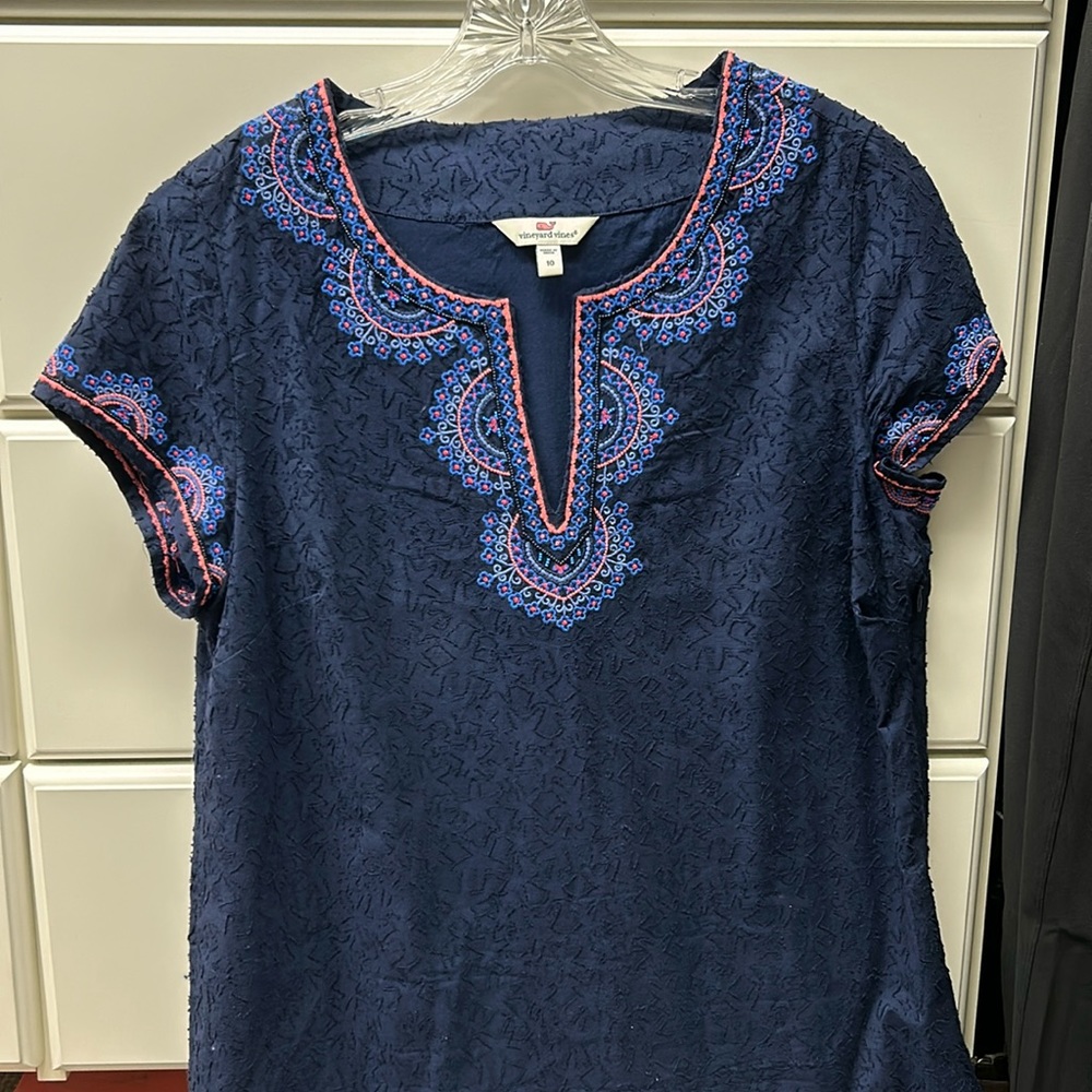 Vineyard Vines navy spring/summer dress